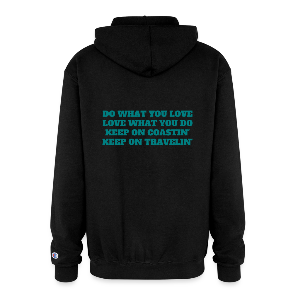 C & T SLOGAN Champion Unisex Full Zip Hoodie - black